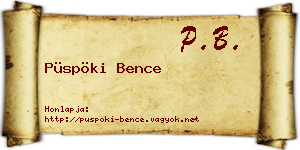 Püspöki Bence névjegykártya